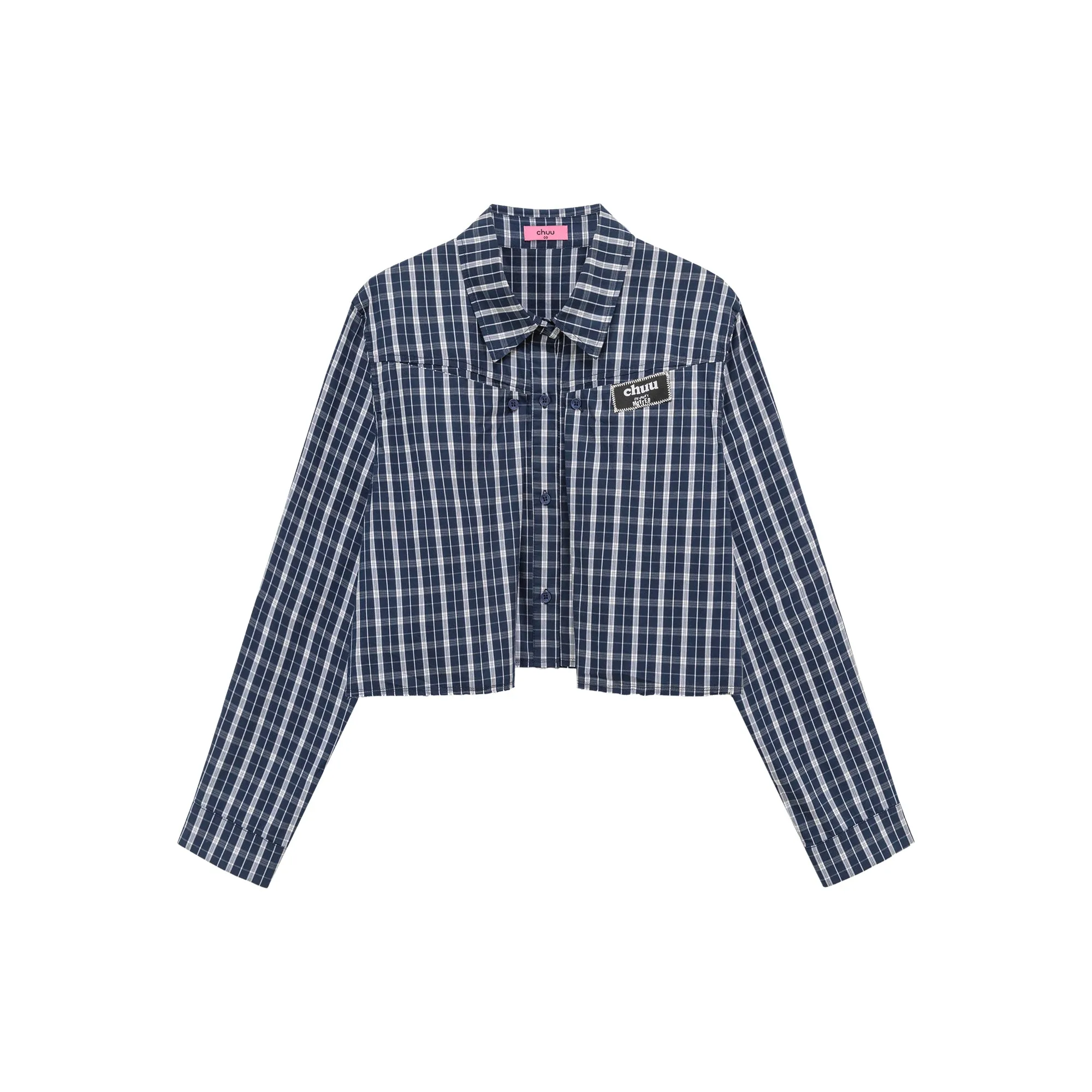 Checked Loose Fit Raw Hem Shirt