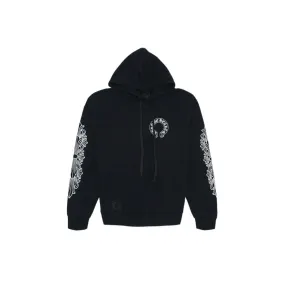 Chrome Hearts horseshoe floral hoodie black