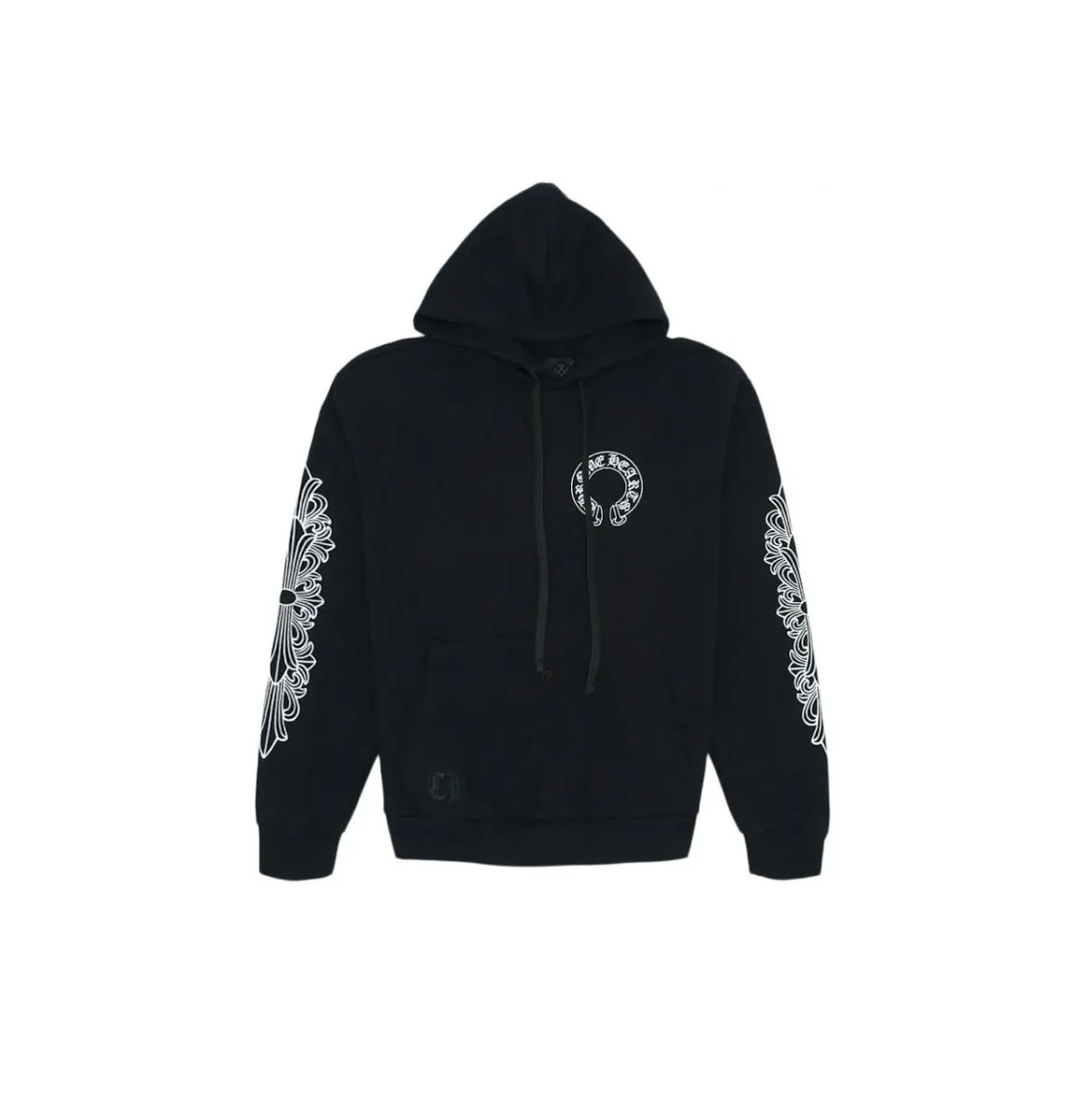 Chrome Hearts horseshoe floral hoodie black