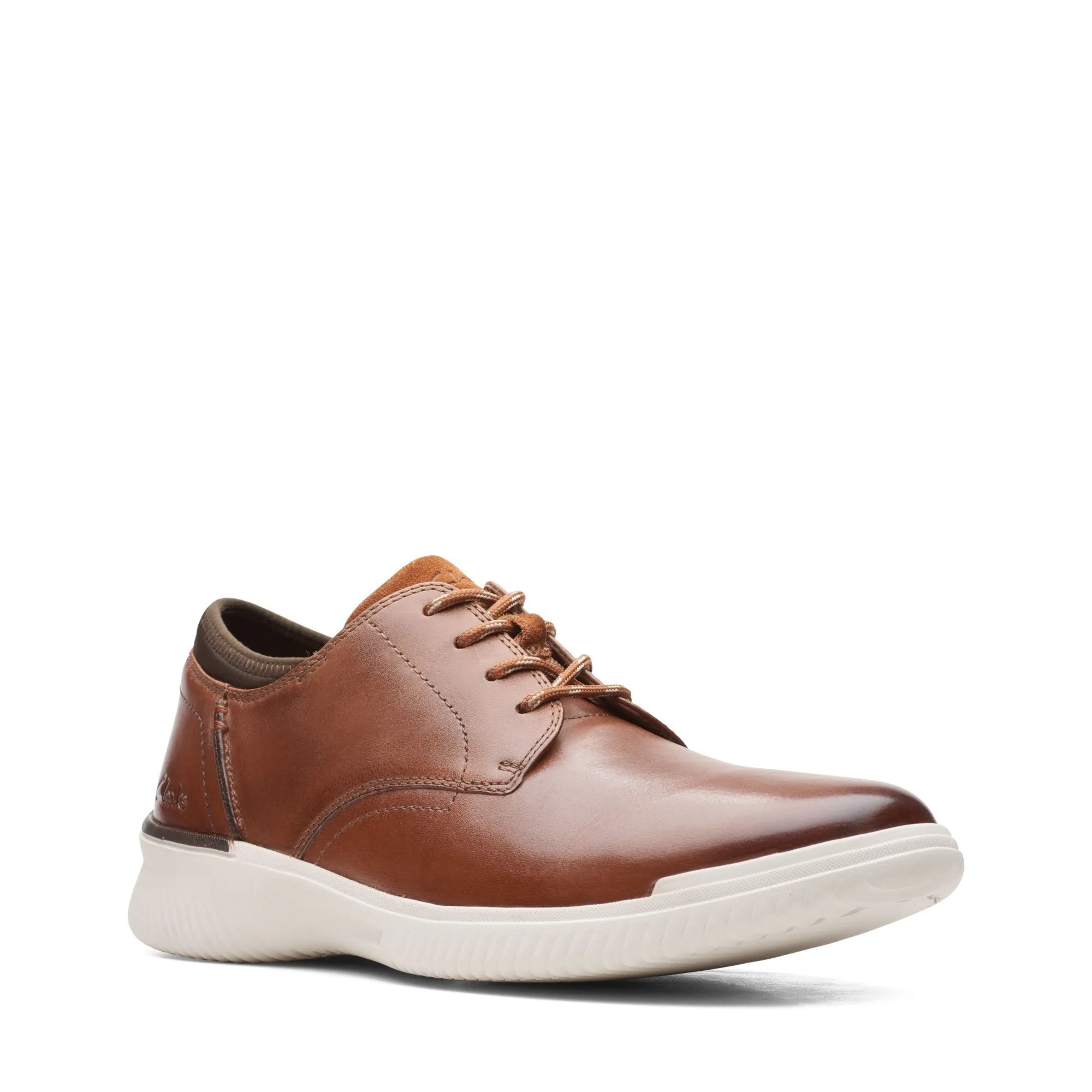 Clarks Donaway Plain Dark Tan Leather - Wide Width