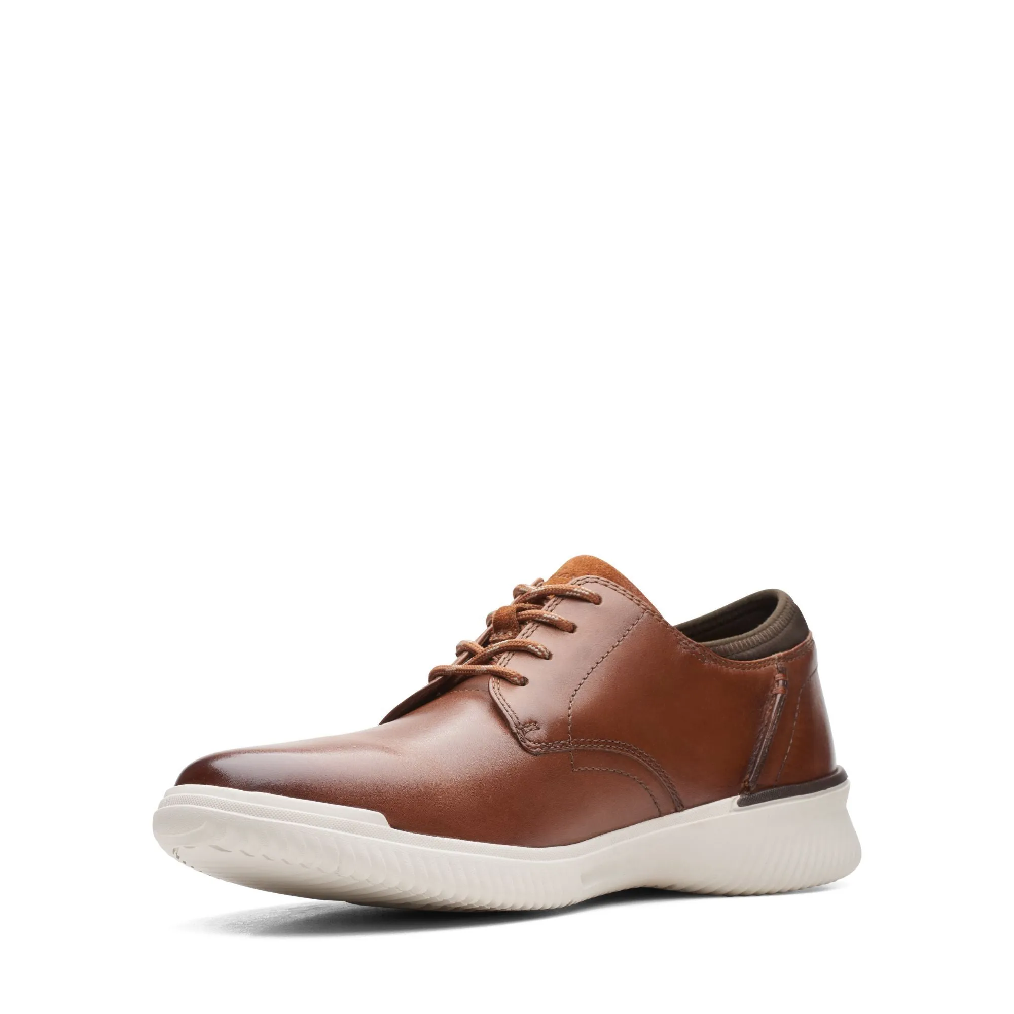 Clarks Donaway Plain Dark Tan Leather - Wide Width