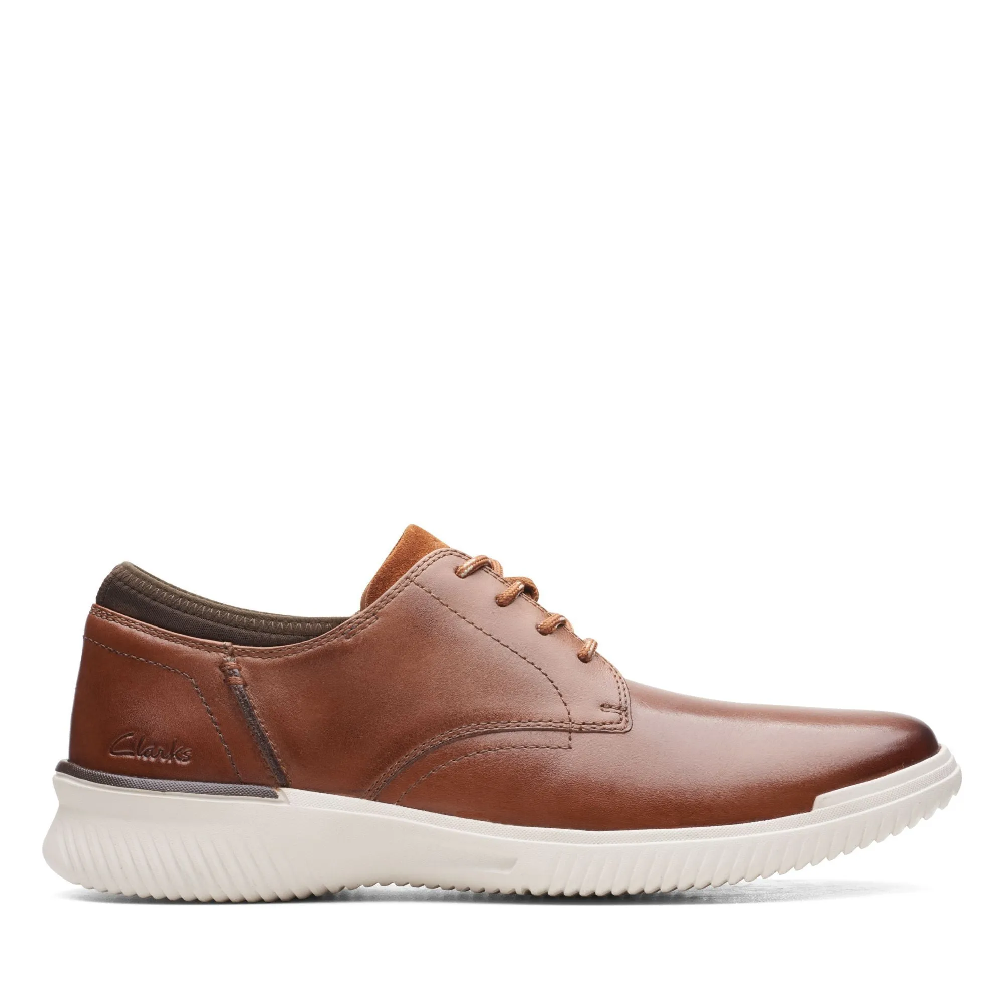 Clarks Donaway Plain Dark Tan Leather - Wide Width