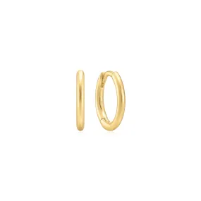 Classic Halo Gold Huggie Earrings