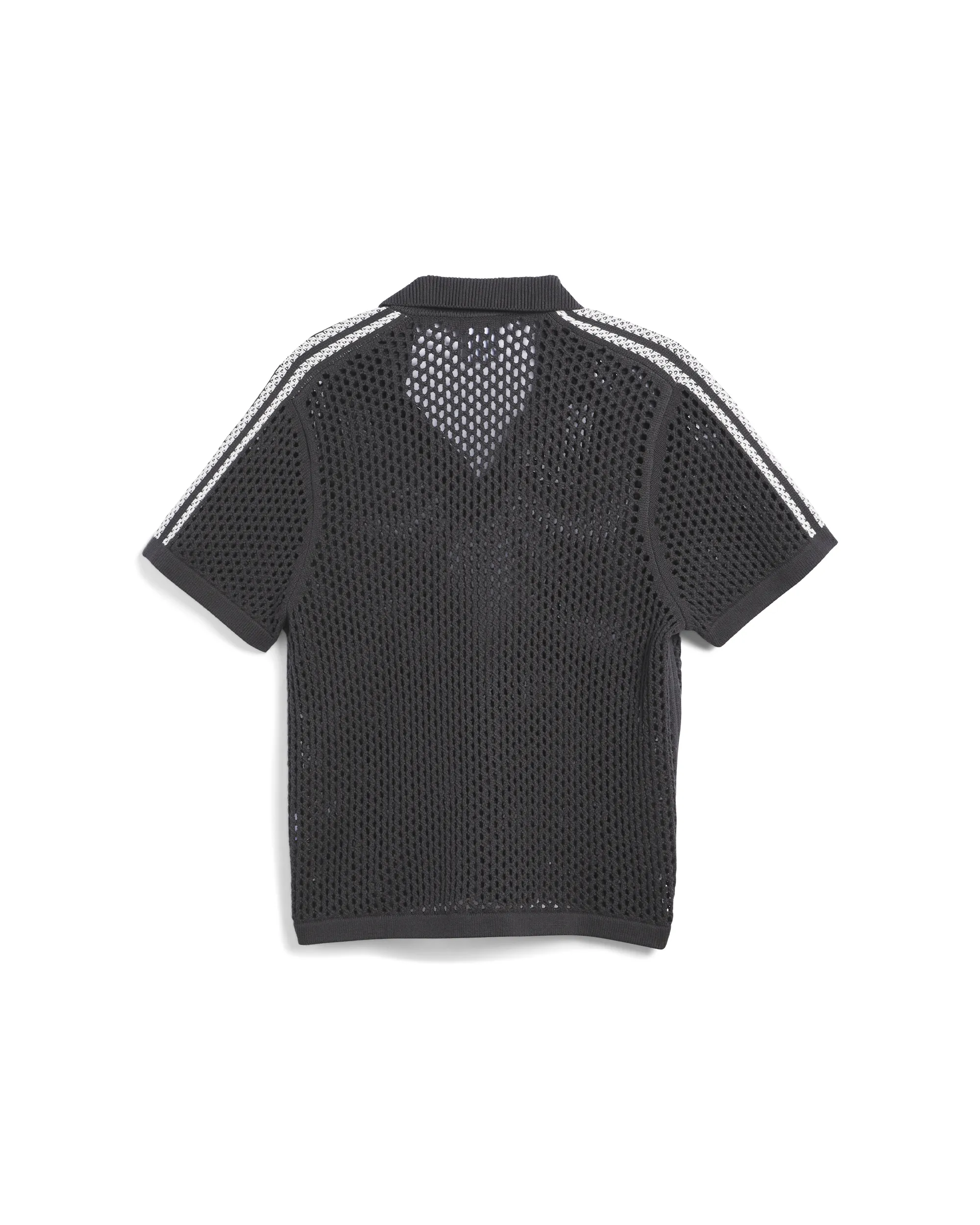 Clot Crochet Polo - Carbon