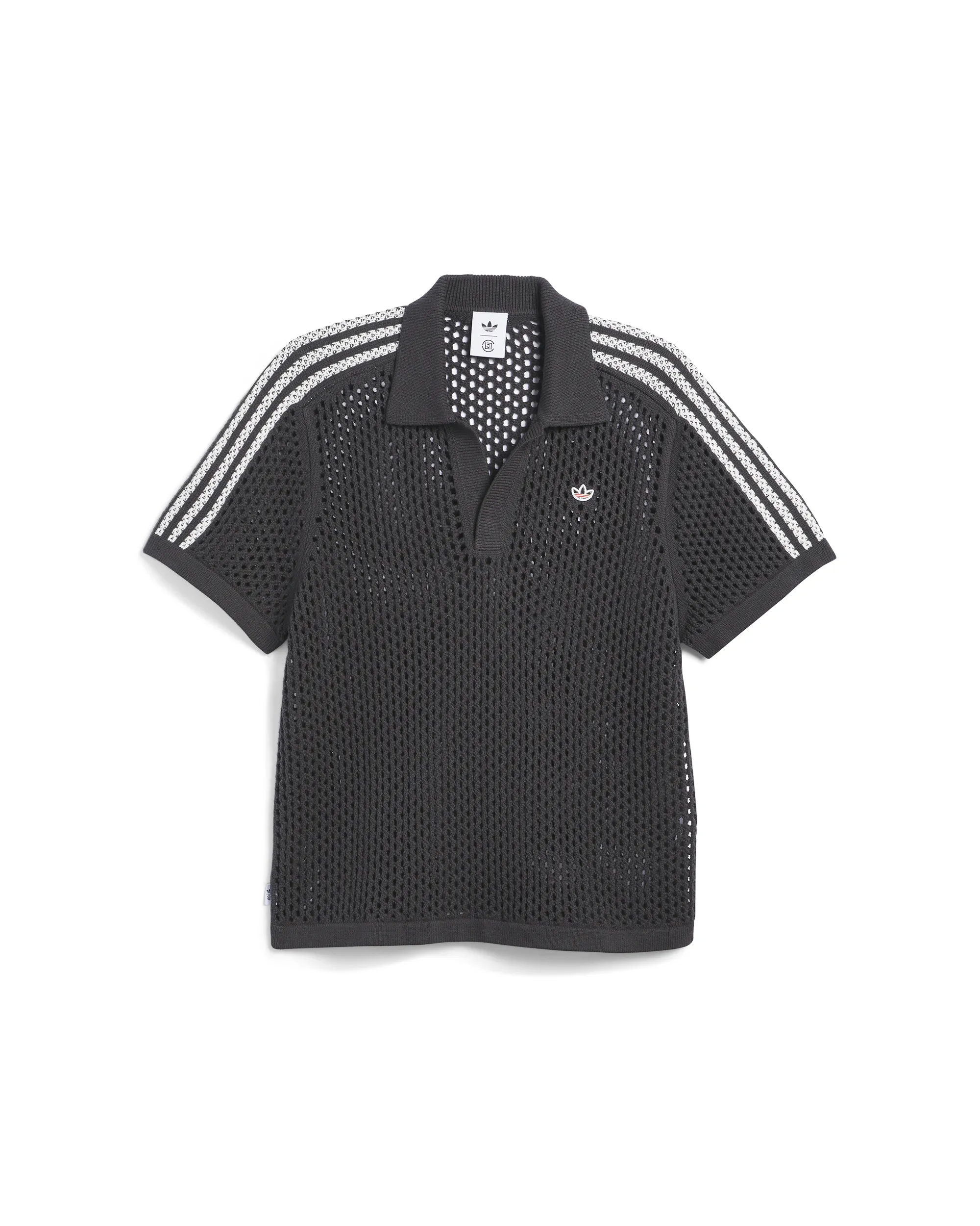 Clot Crochet Polo - Carbon