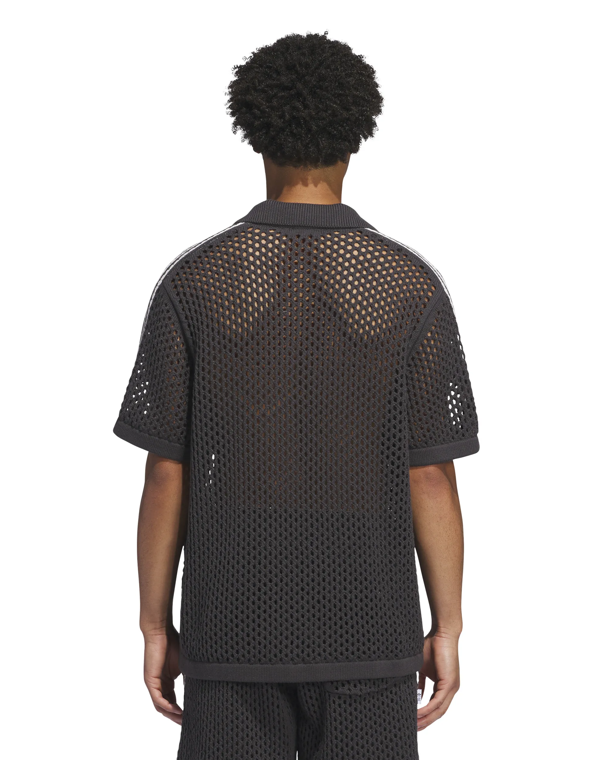 Clot Crochet Polo - Carbon