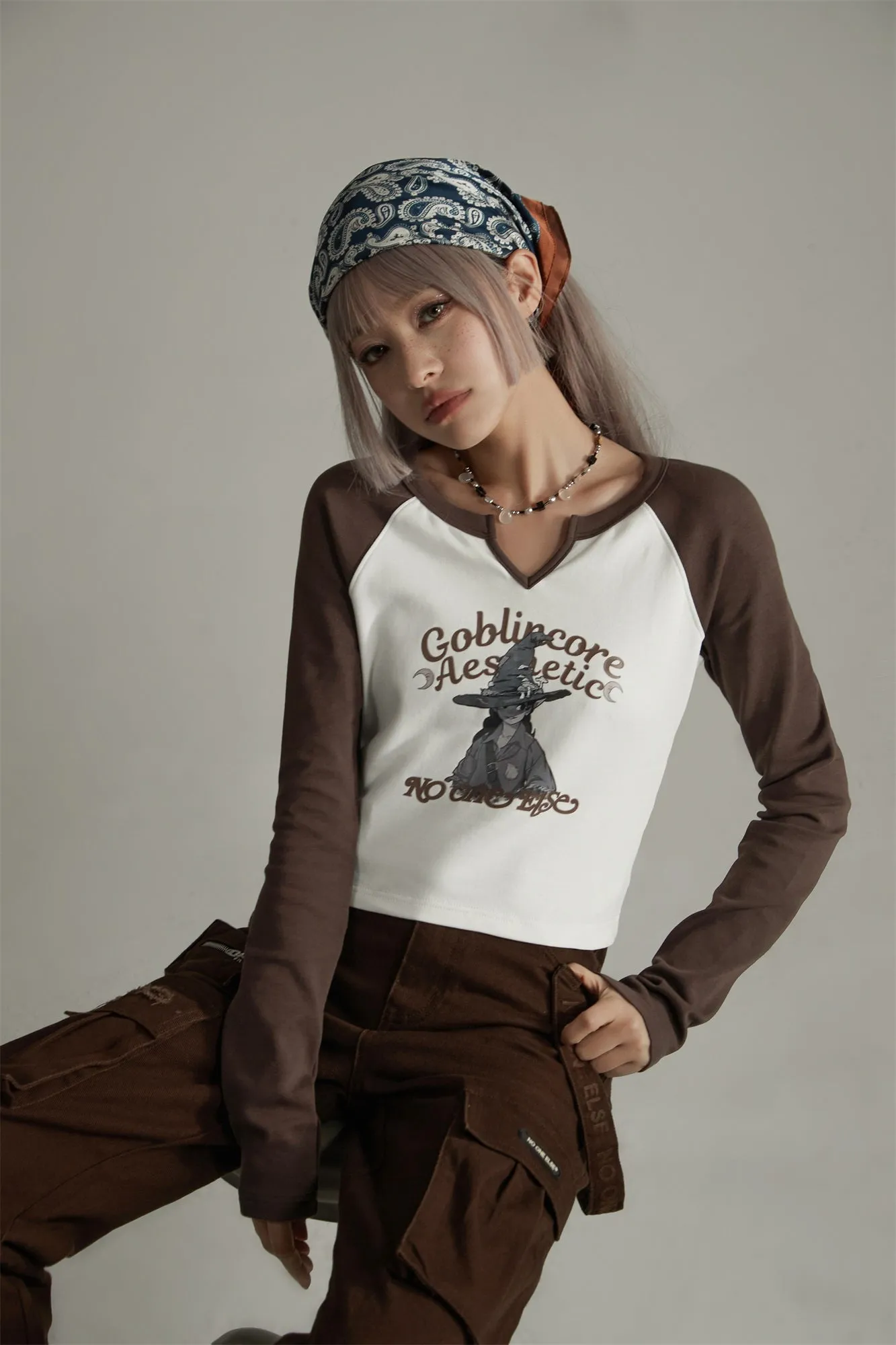 Color Combination Goblin Core Raglan T-Shirt