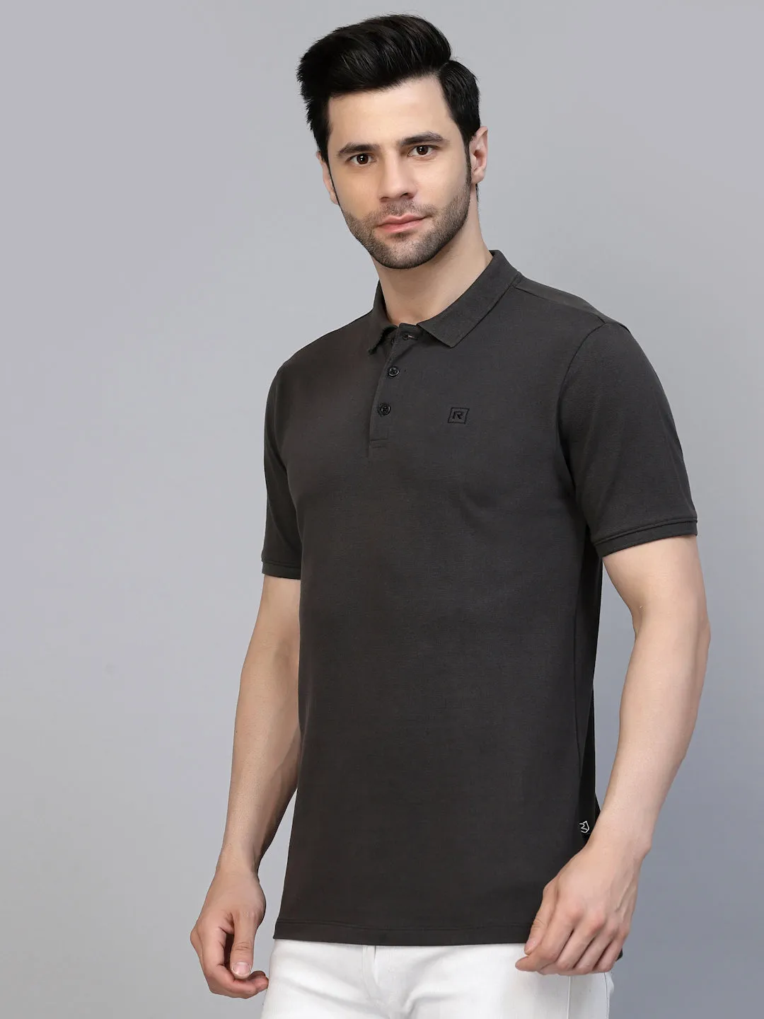 Cotton Solid Half Sleeves Polo T-Shirt