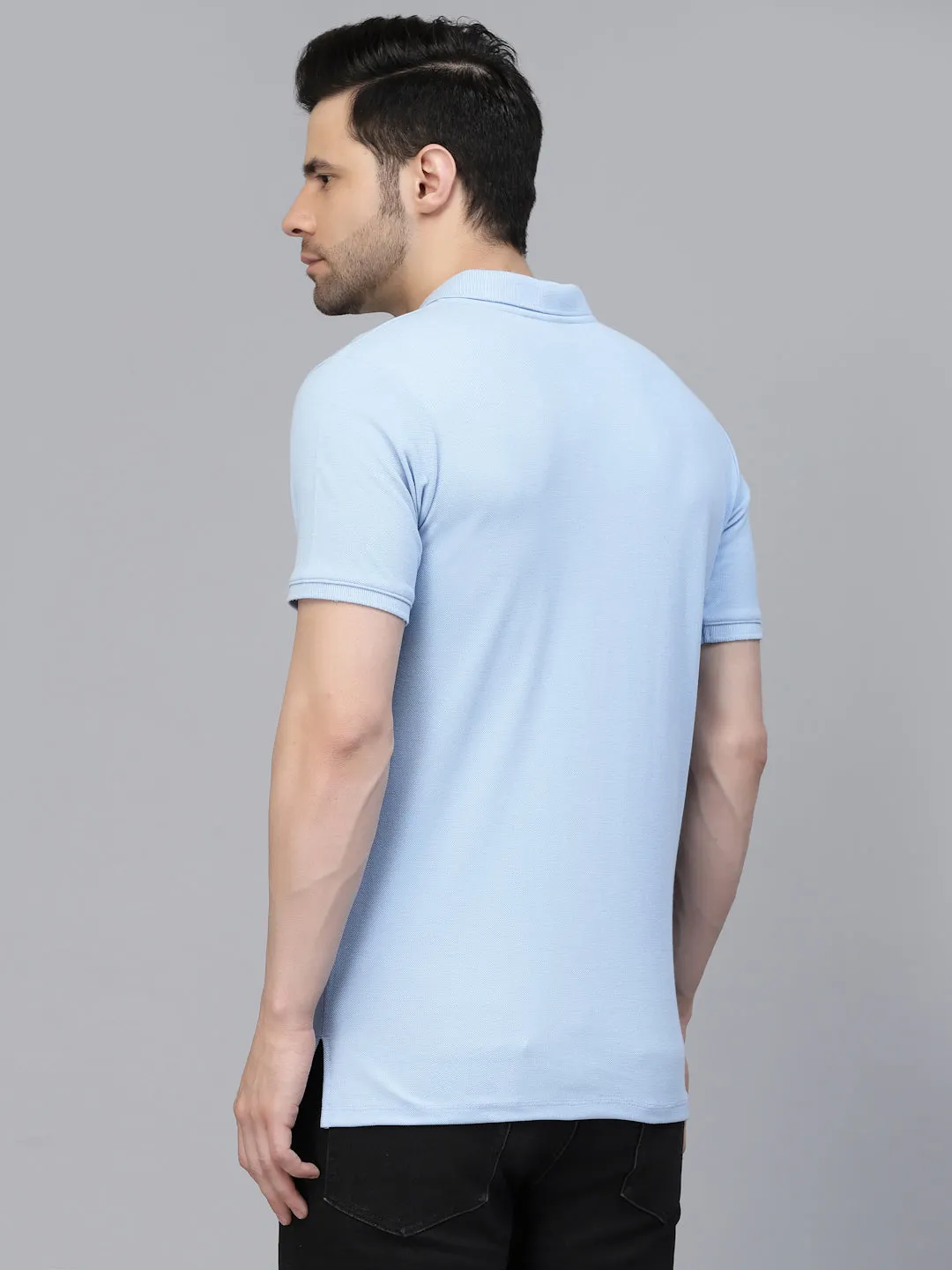 Cotton Solid Half Sleeves Polo T-Shirt