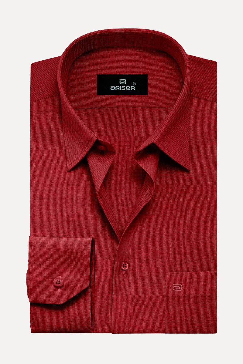 Davos - Dark Red Formal Shirts for Men | Ariser