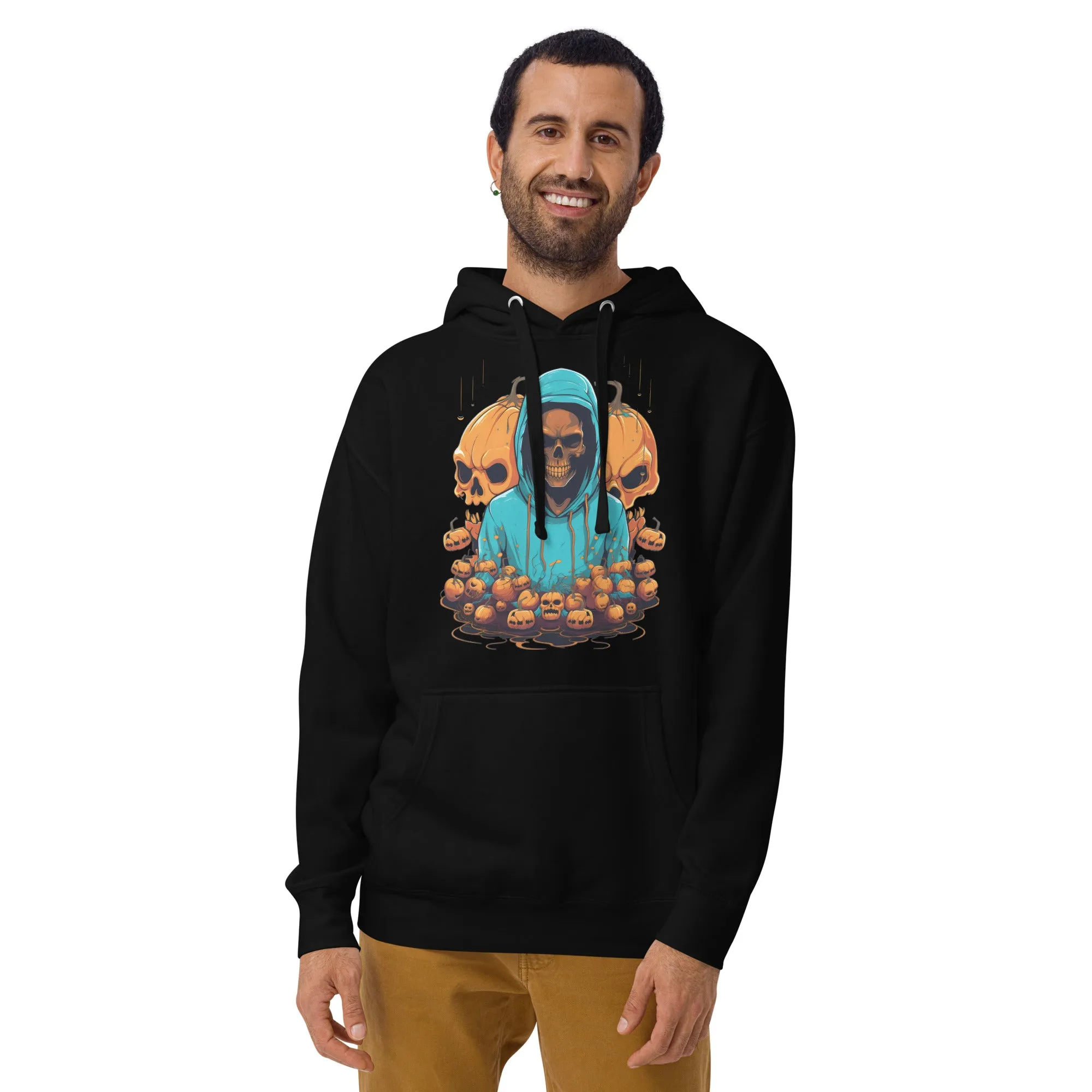 Embrace the Eerie with Halloween Skeleton Man Hoodies 001