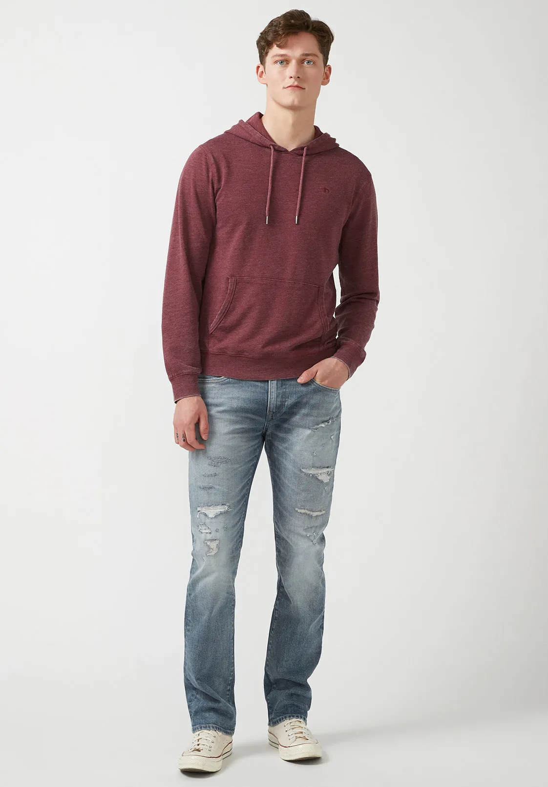 Farman Men’s Hoodie Sweatshirt in Dark Red - BM24171