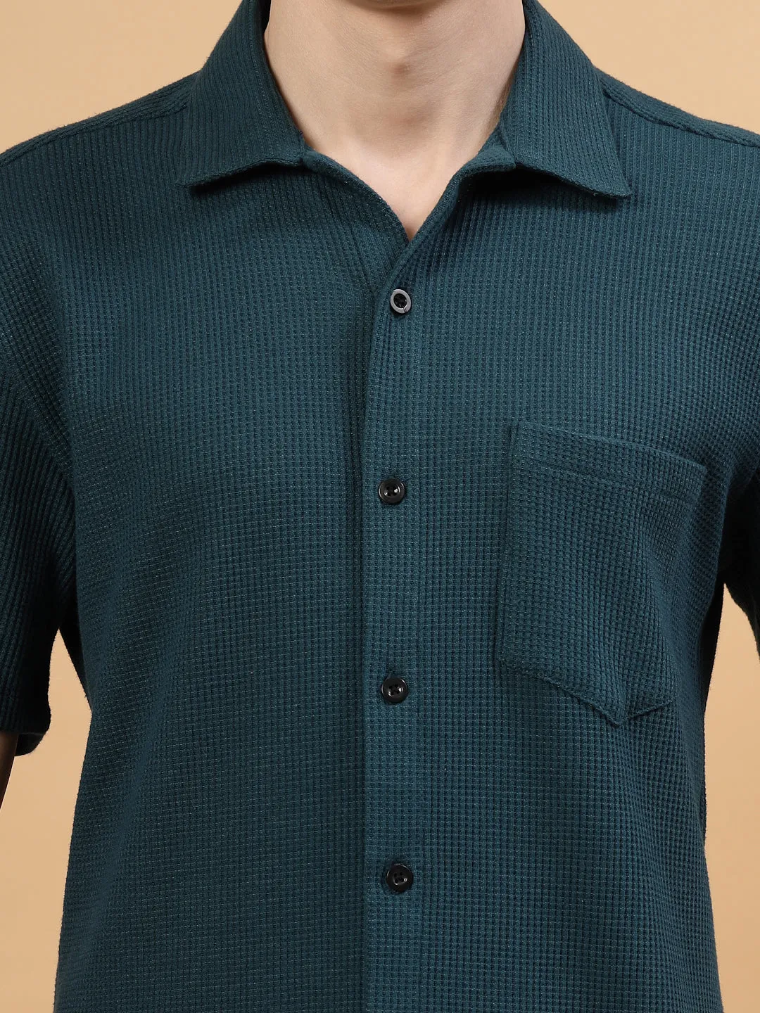 Find Your Perfect Men's Waffle Knit Solid Shirts