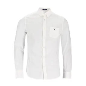 Gant Oxford Plain Reg White LS Shirt