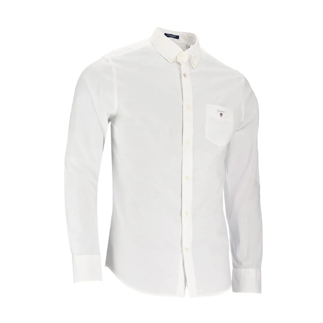 Gant Oxford Plain Reg White LS Shirt