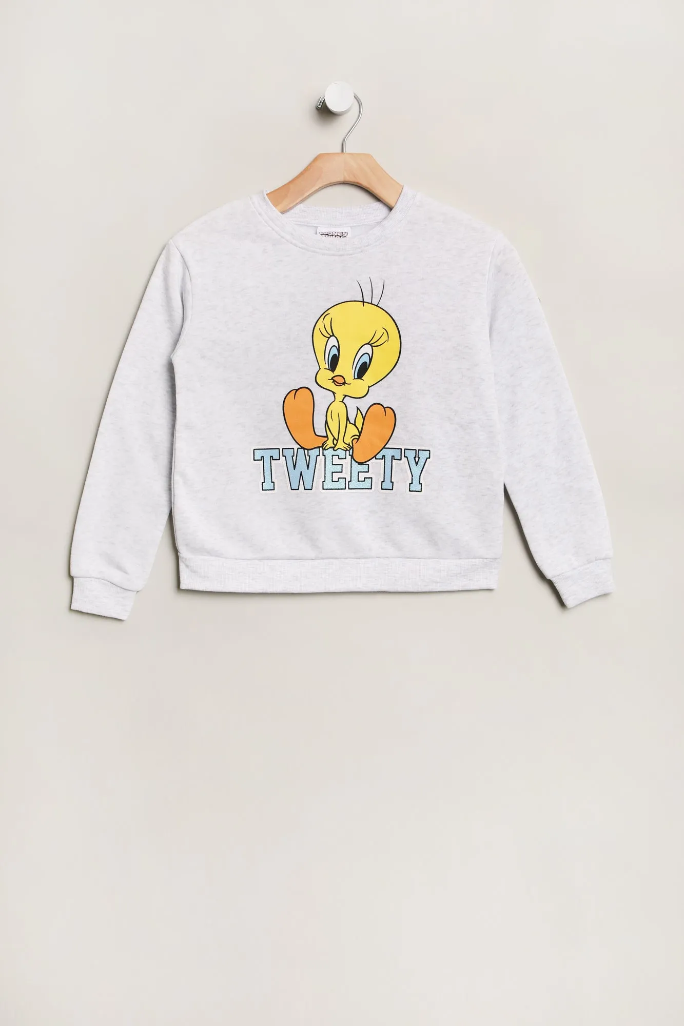 Girls' Tweety The Bird Graphic Crew Neck Sweatshirt