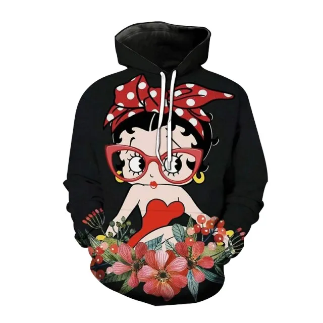 Hoodies Anime Cartoon Sexy Girl 3d Printed Sweatshirt Men Women Fashion Oversized Hoodie Harajuku Streetwear Clothing