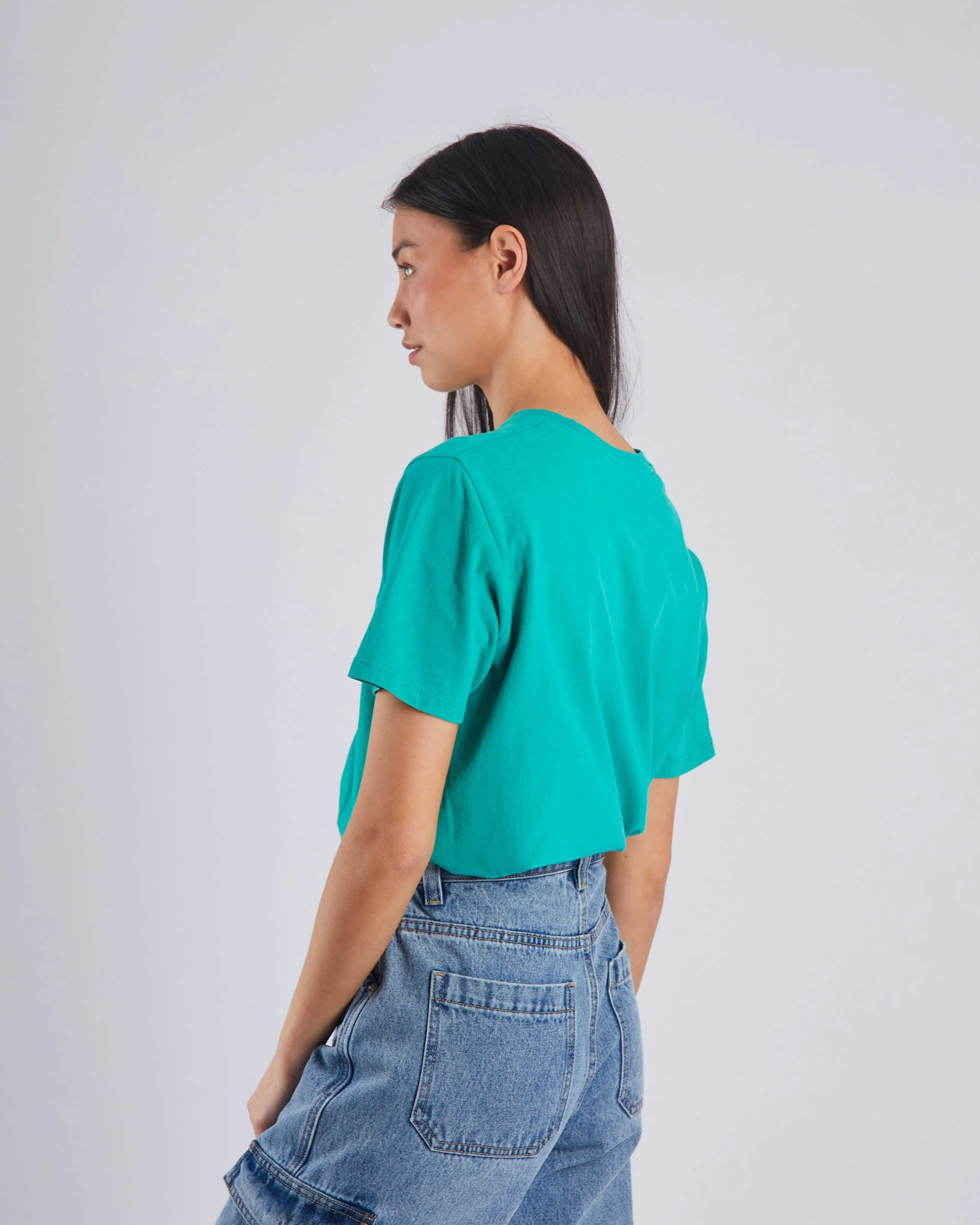 Jada Basic O Neck Spearmint Green