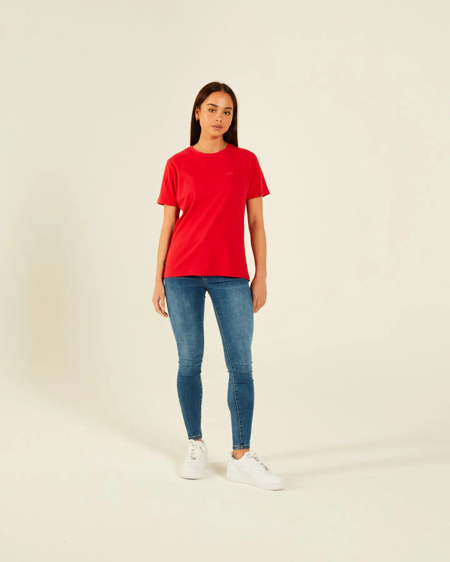 Jada Basic O Neck Tango Red