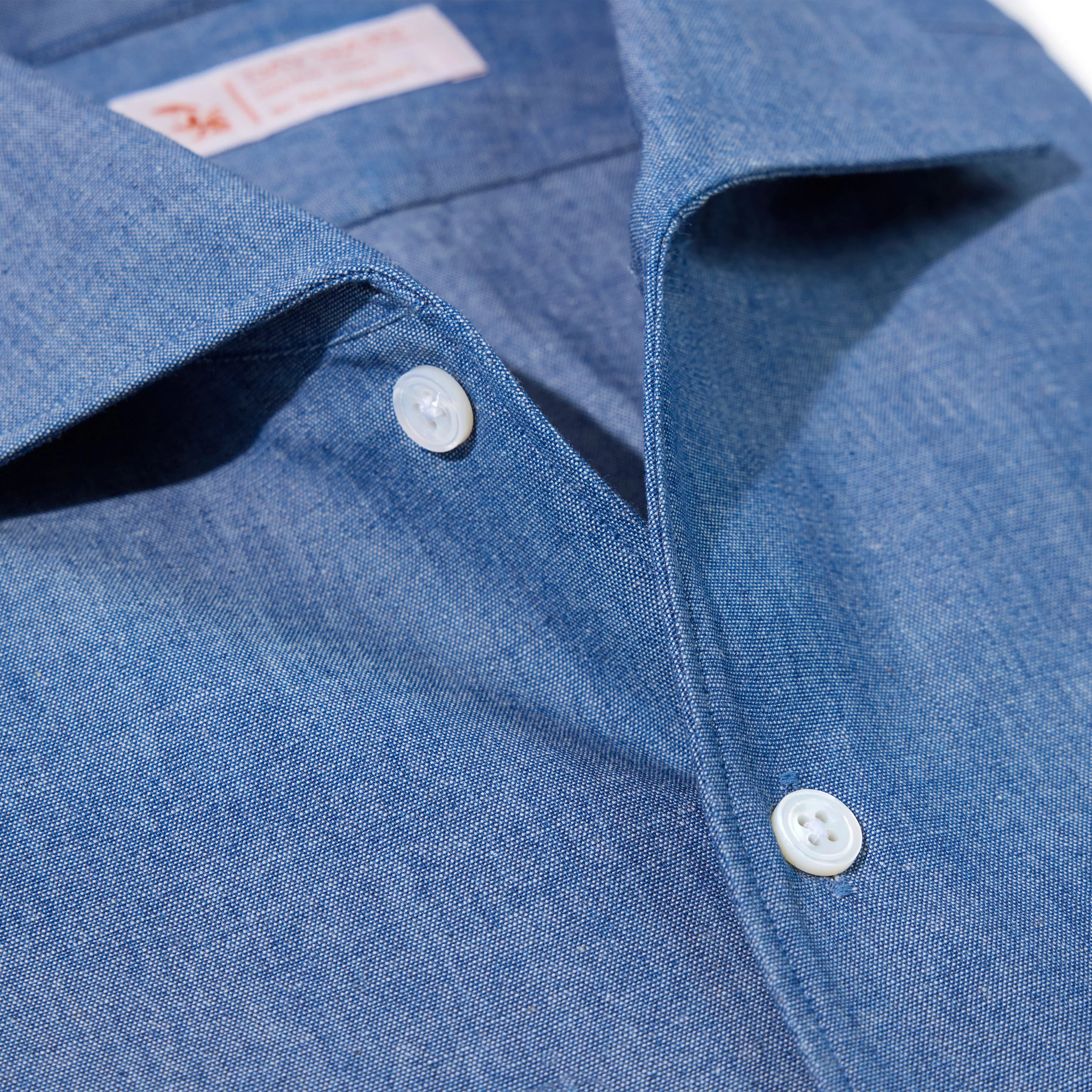 Japanese Cotton Chambray Long-sleeve Holiday Shirt