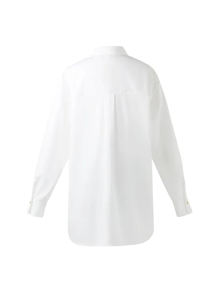 Loose Lapel Single-Breasted Women Shirt