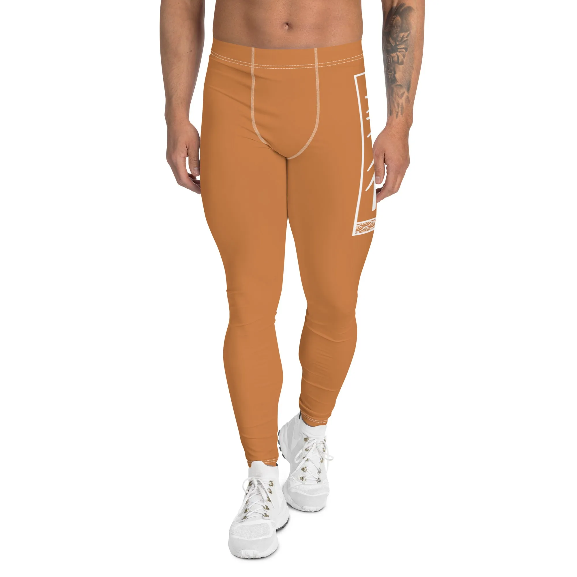 Men's Athletic Workout Leggings For Jiu Jitsu 007 - Raw Sienna