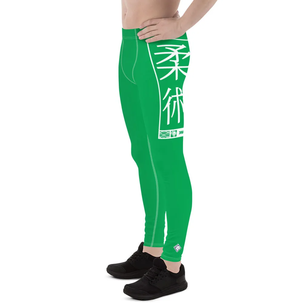 Men's Athletic Workout Leggings For Jiu Jitsu 009 - Jade