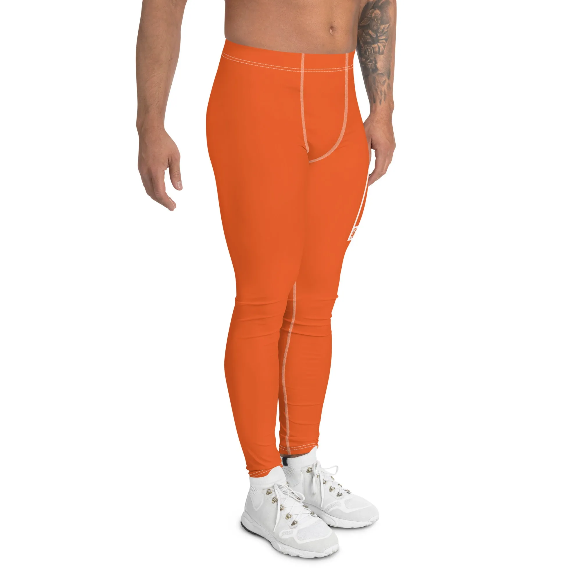 Men's Athletic Workout Leggings For Jiu Jitsu 012 - Flamingo