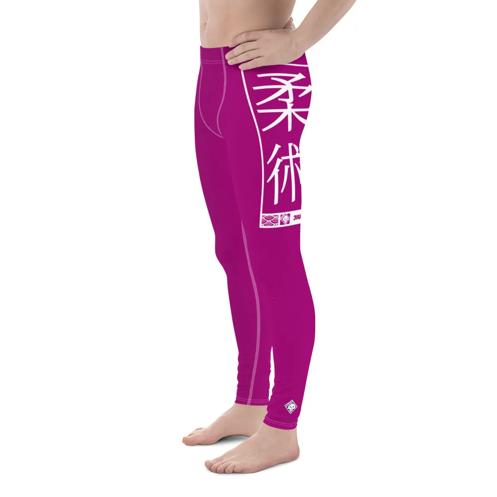 Men's Athletic Workout Leggings For Jiu Jitsu 014 - Vivid Purple