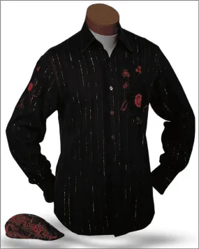 Men's Fashion Shirts Amato Black, - cotton - shirt - men