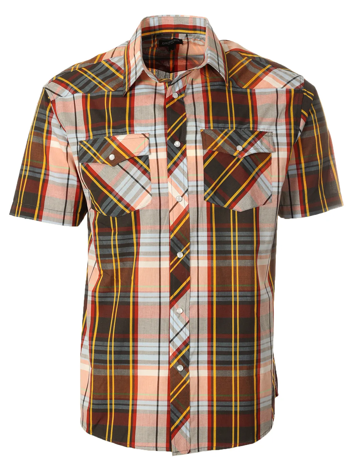 Men's Plaid Western Shirt, L