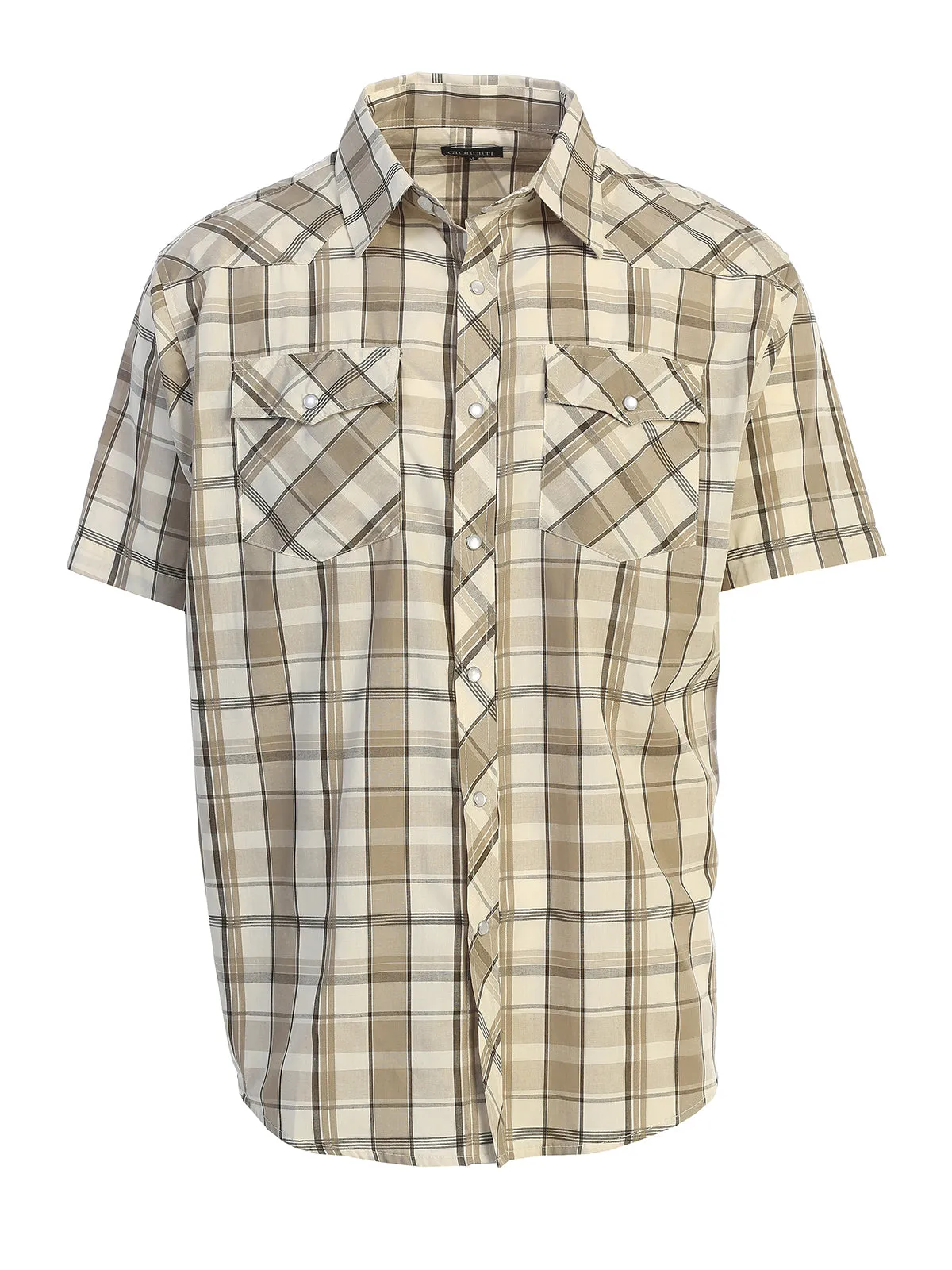 Men's Plaid Western Shirt, L