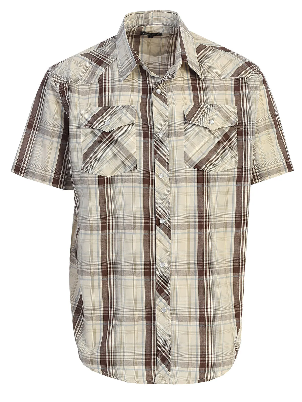 Men's Plaid Western Shirt, L