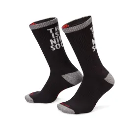 Nike Everyday Plus Cushioned Crew Socks (Black/University Red/Sail)