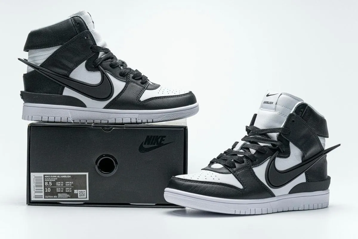 NIKE SB DUNK HIGH x AMBUSH " BLACK WHITE "