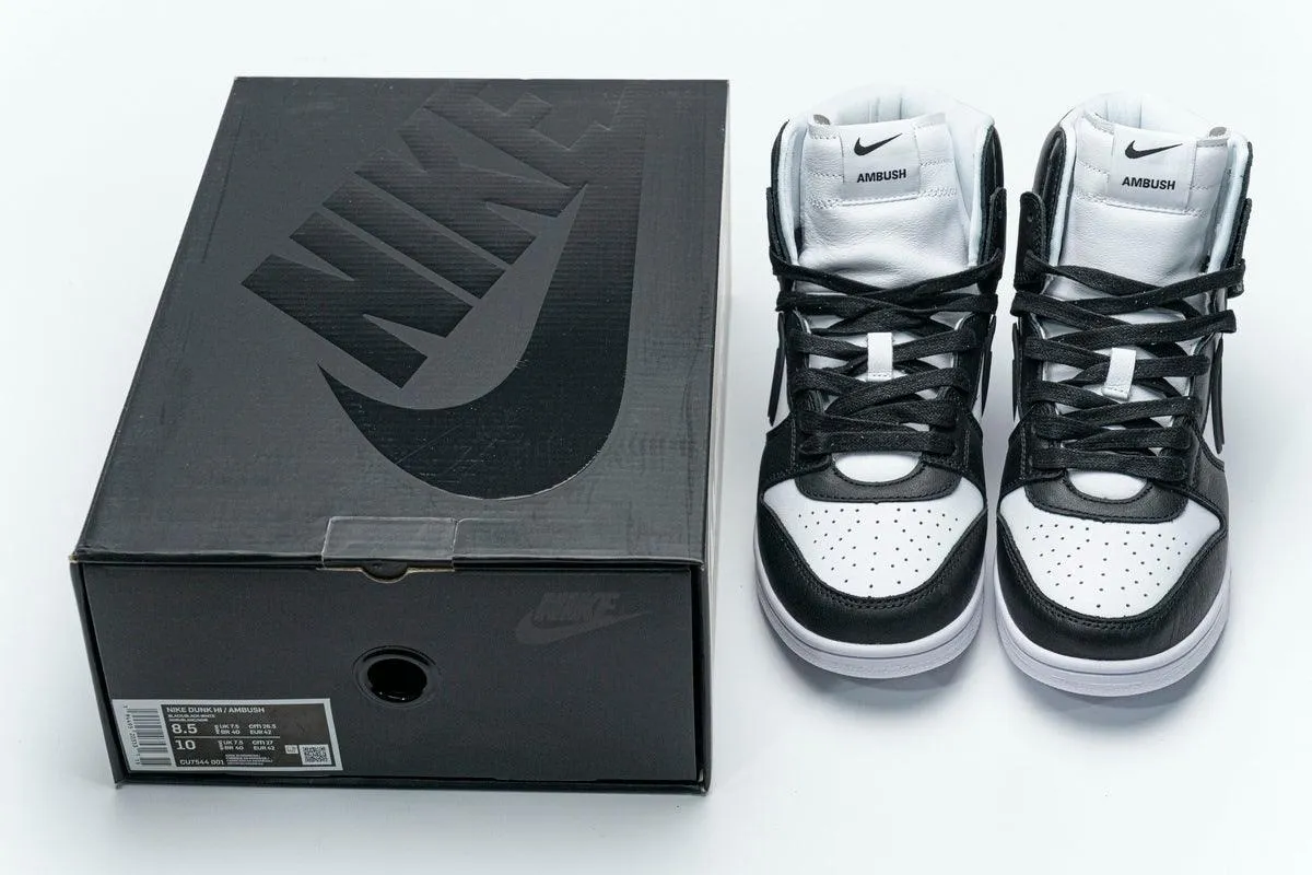 NIKE SB DUNK HIGH x AMBUSH " BLACK WHITE "