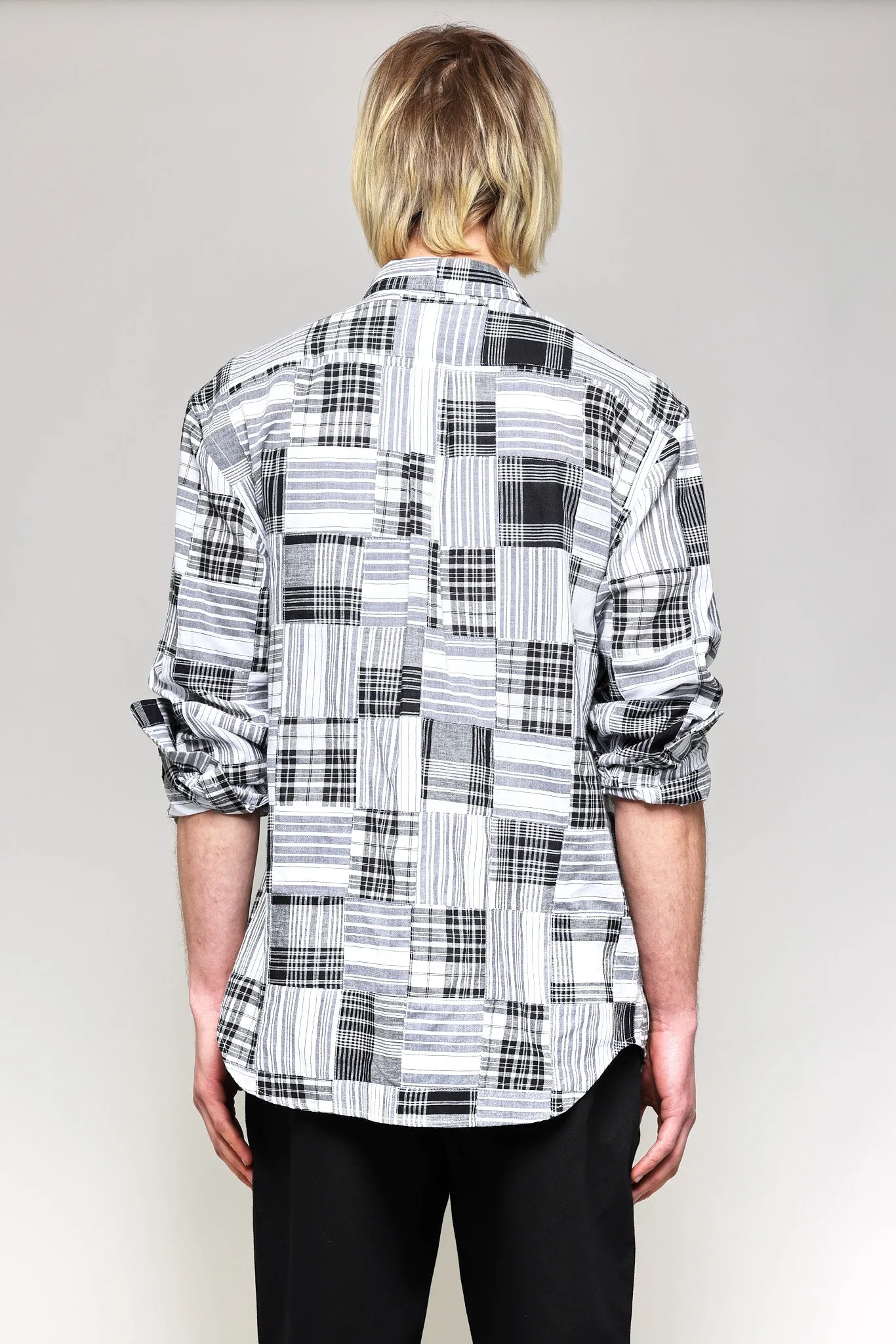 NS1190-97 Japanese Patchwork Plaid in Black and White