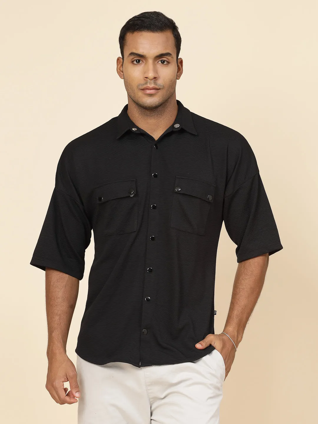 Oversized Utility Polyester Shirt