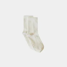 Pure (no dye) Ribbed Kids' Socks With Grips - 98% Organic Cotton