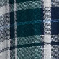 Saolo Men's Long-Sleeve Plaid Shirt, Forest Green - BM24425