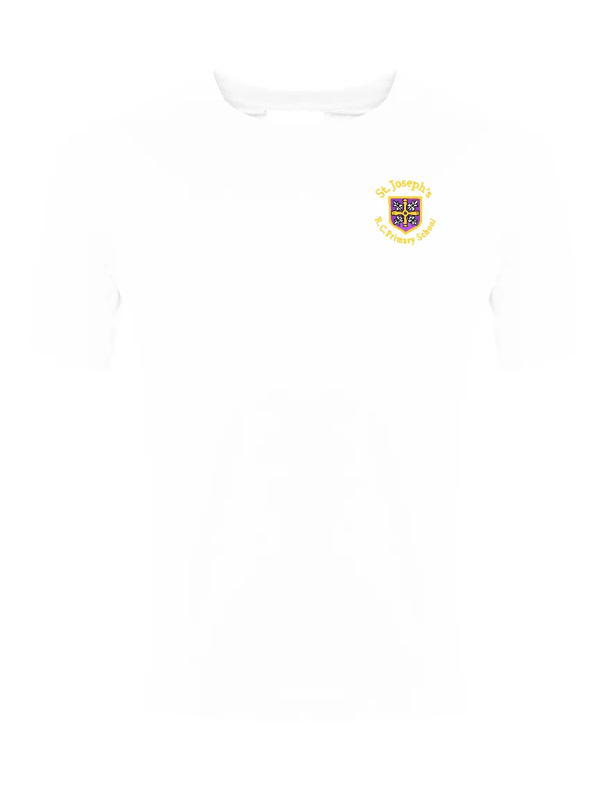 St Joseph's Catholic Primary School - Sunderland White P.E. T-Shirt