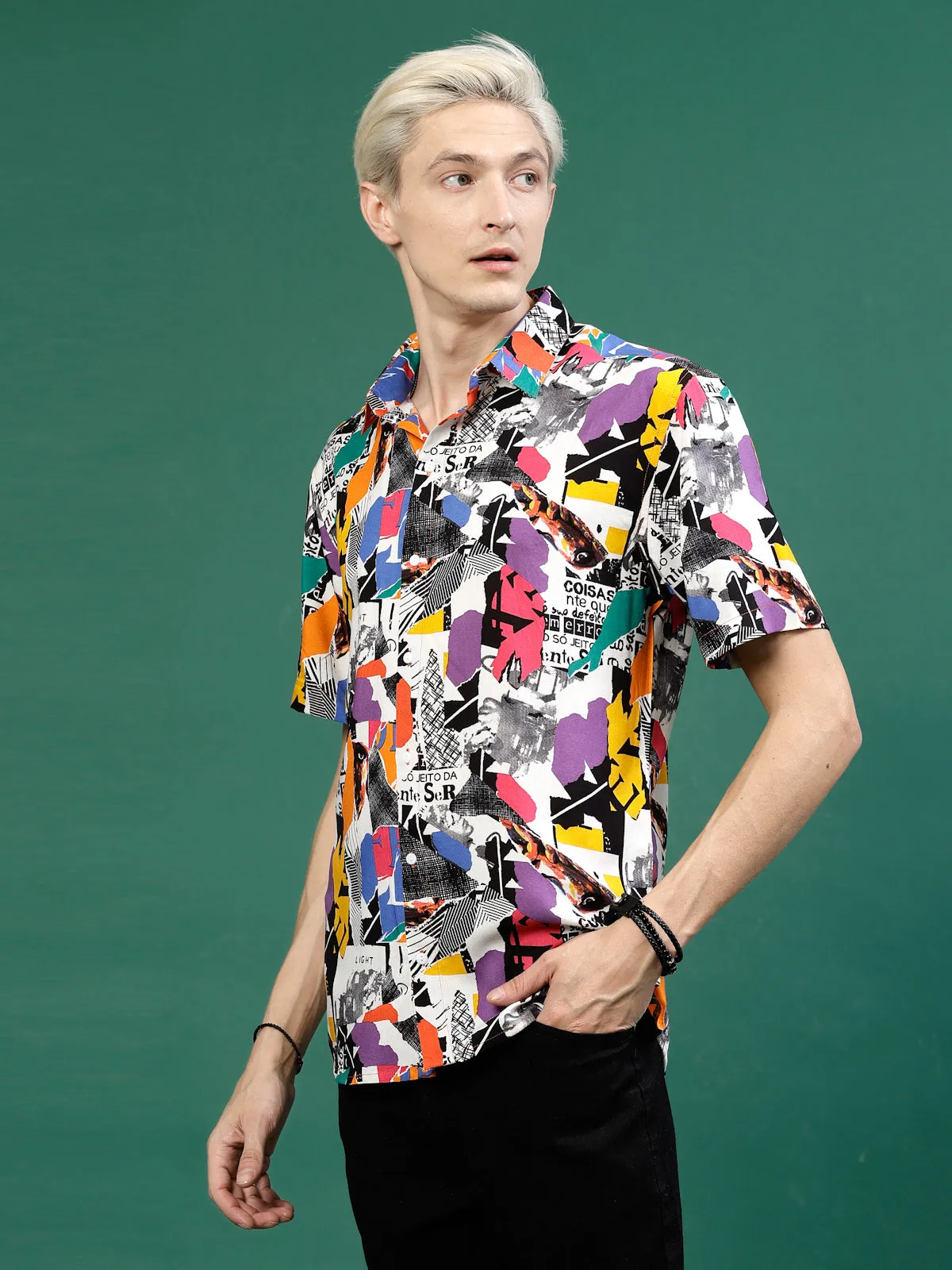 Stylish Abstract All Over Print Shirt