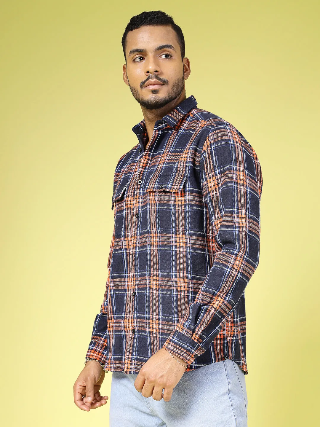 Stylish Oversized Flannel Shacket for Men