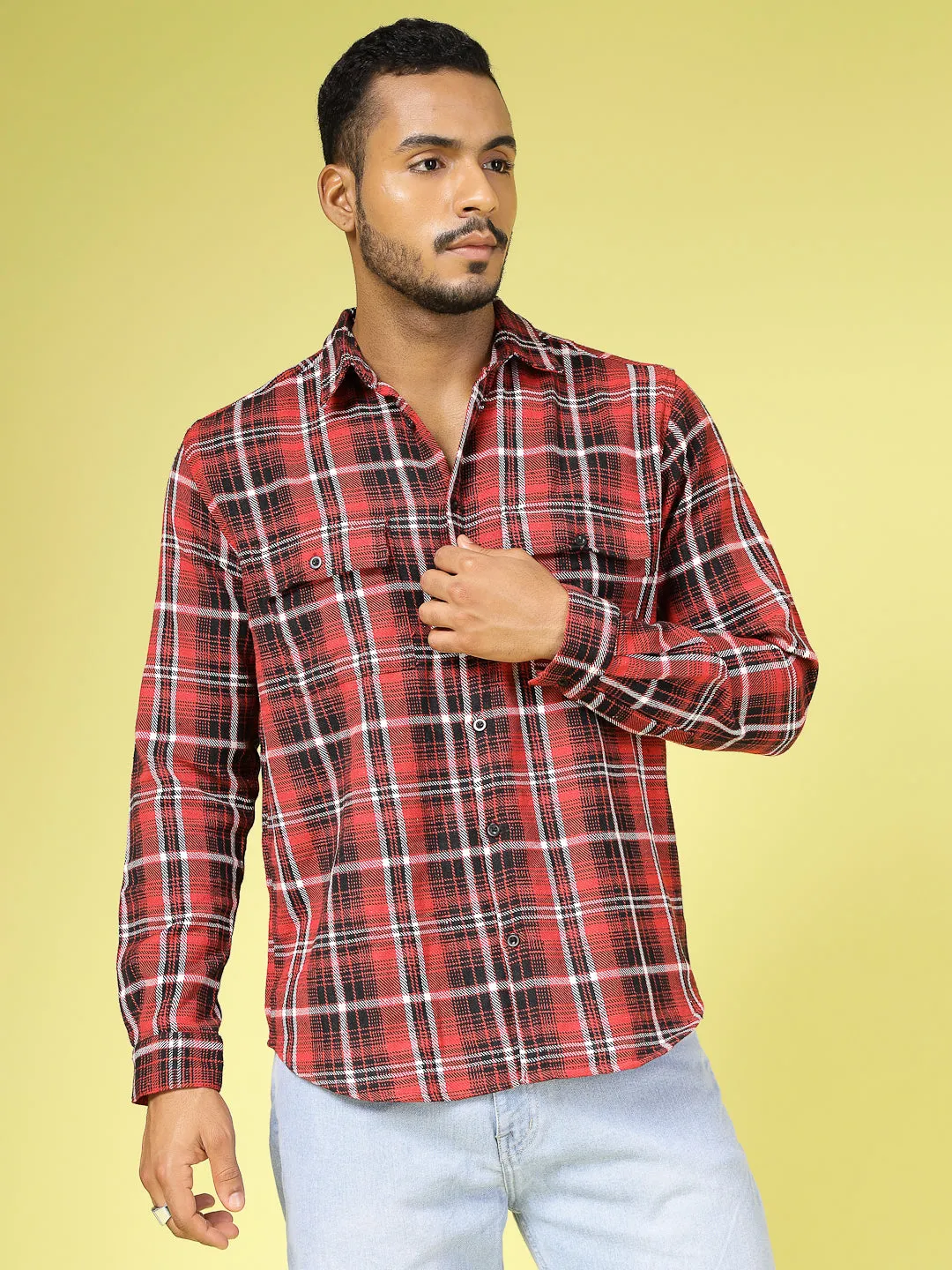 Stylish Oversized Flannel Shacket for Men