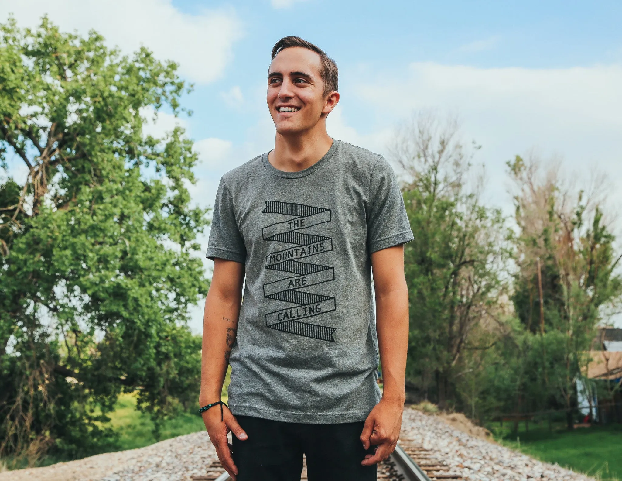 The Mountains Tee-Gray