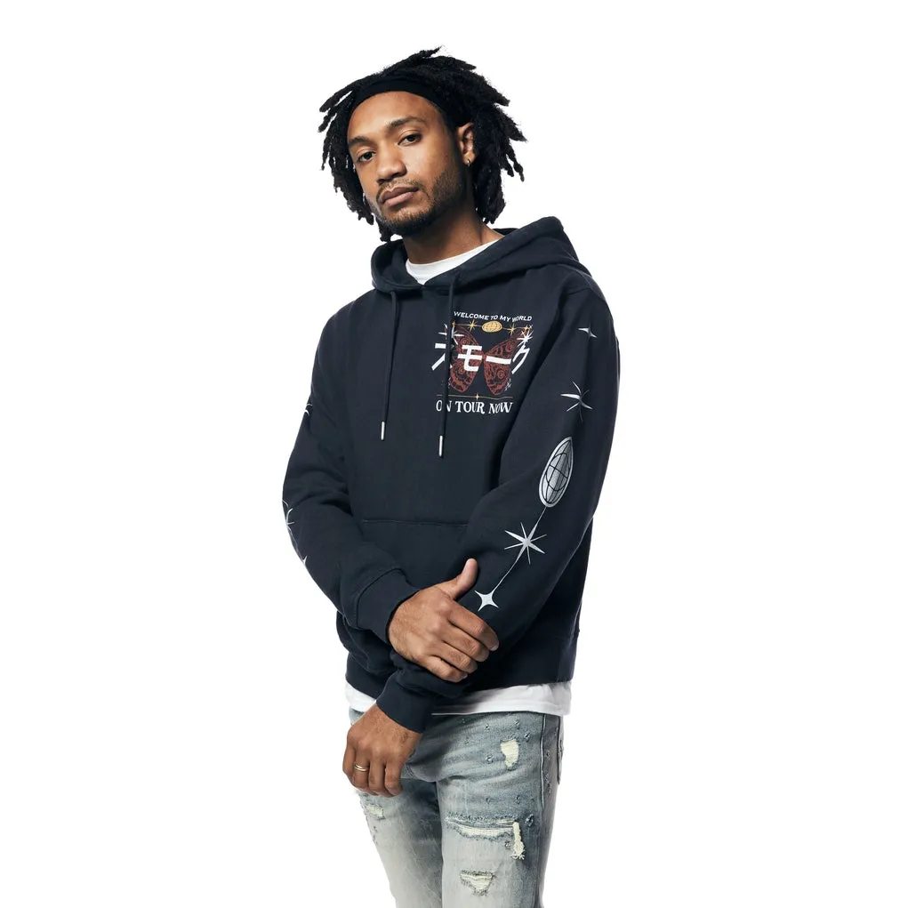 Tour Graphic French Terry Pullover Hoodie - Navy