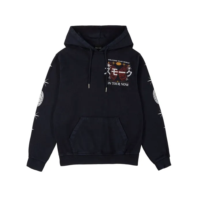 Tour Graphic French Terry Pullover Hoodie - Navy