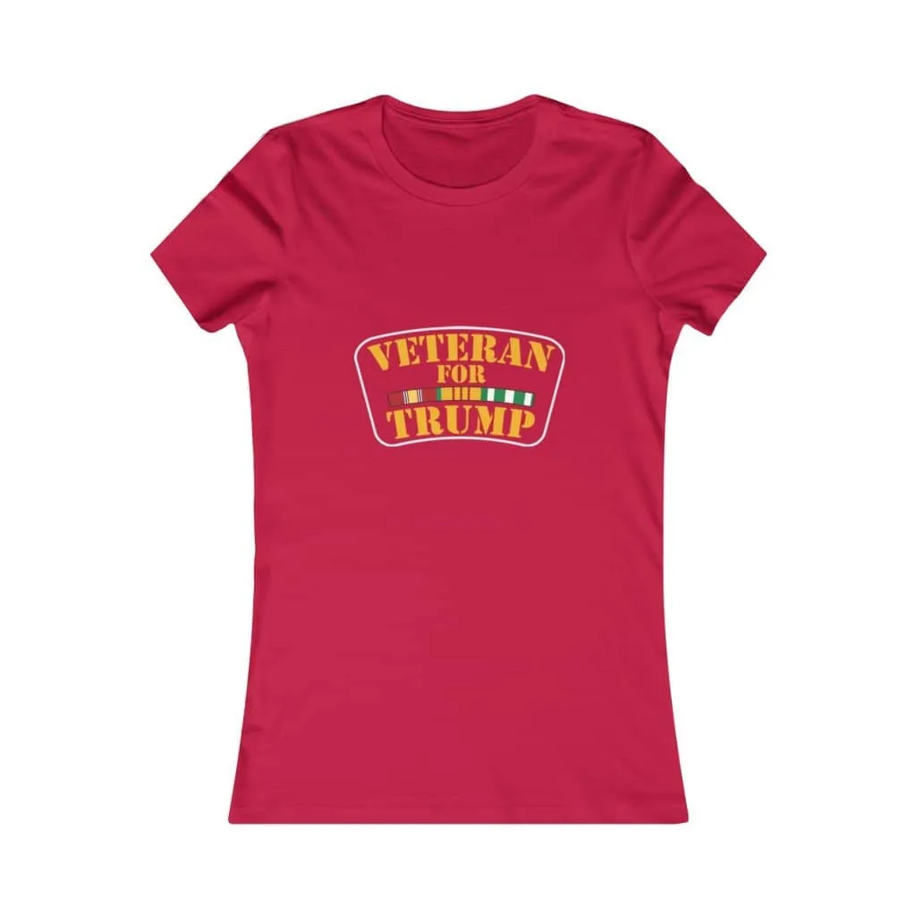 Veteran for Trump Softstyle Ladies' T-Shirt