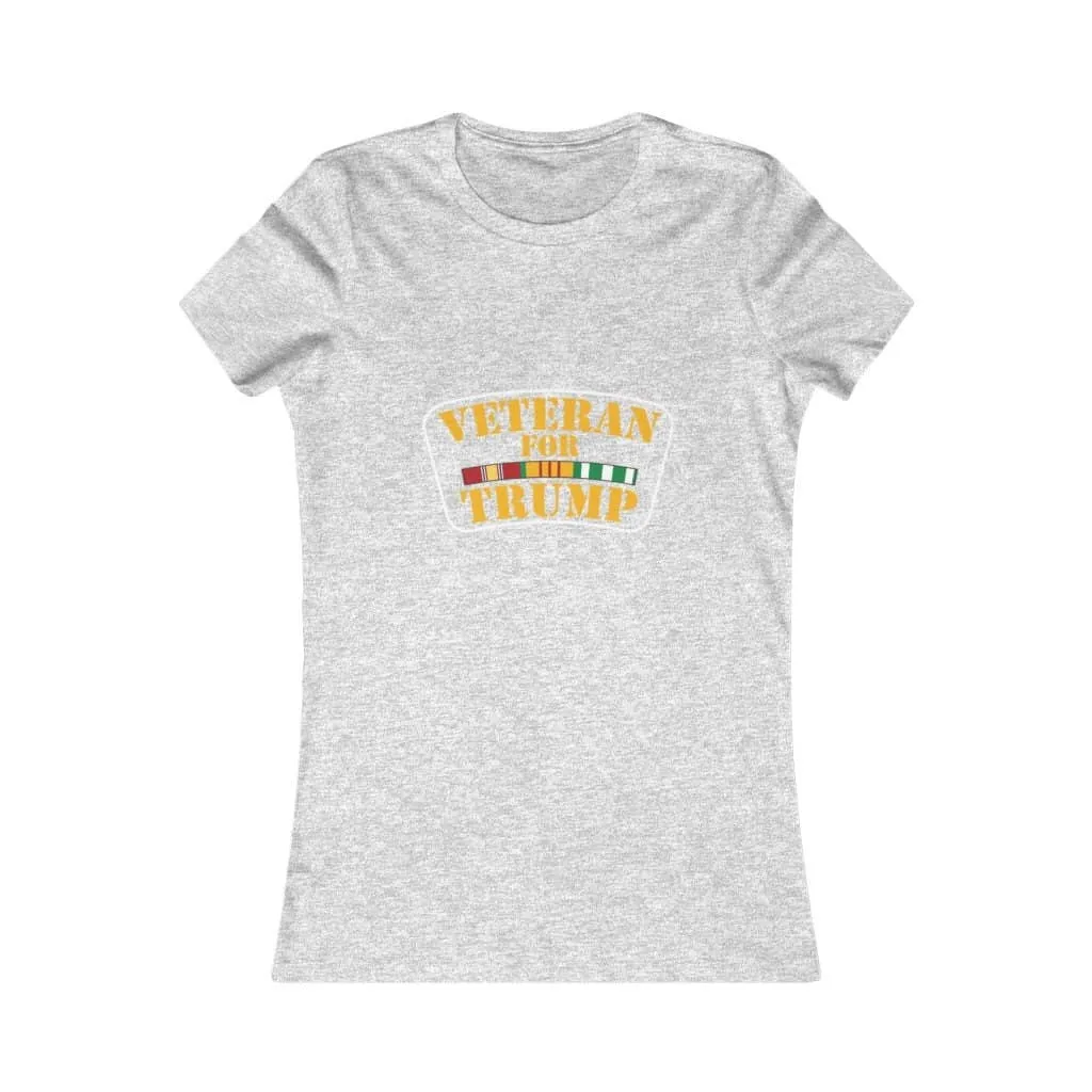 Veteran for Trump Softstyle Ladies' T-Shirt