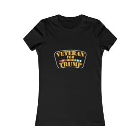 Veteran for Trump Softstyle Ladies' T-Shirt